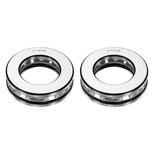 uxcell 2Pcs Thrust Ball Bearings, 40mm Bore 68mm OD 19mm Thick 51208 ABEC5 - size: 51208 40mm x 68mm x 19mm