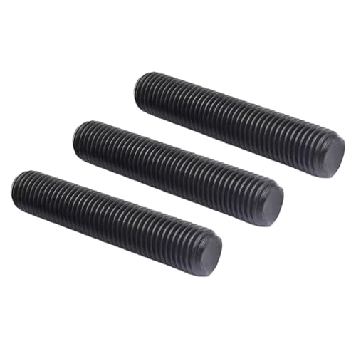 30pcs M10*50mm Fully Threaded Stud, Grade 8.8 Alloy Steel Black Oxide Finish Long Threaded Rod Bar for Furniture Mounting Assembly Fastening - size: M10*50
