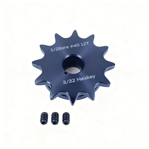 #40 Sprocket 12T 1/2" Bore Hardened Black Oxide - size: 12 teeth, style: 1/2" in bore