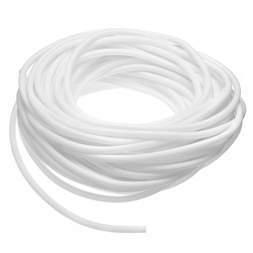 uxcell 1/4 Inch x 100 Ft Split Wire Loom Tubing, Guard Convoluted Flex, Protective Split Cable Conduit, Flexible Wire Protector Tubing, Electrical Cord Cover, White - color: White, size: 1/4 Inch x 100 Ft