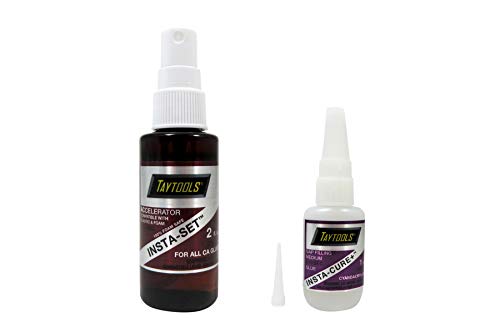 Bob Smith Industries Combo Pack with 1 OZ Medium Viscosity Insta-Cure + TM Cyanoacrylate CA Super Glue and 2 OZ Accelerator Insta-Set TM