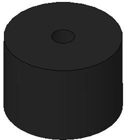 Bumper, Round w/Female Thread, Urethane - Duro. Hardness=80-90 Shore A, Thread=10-32 x 1/4 (1 Each)