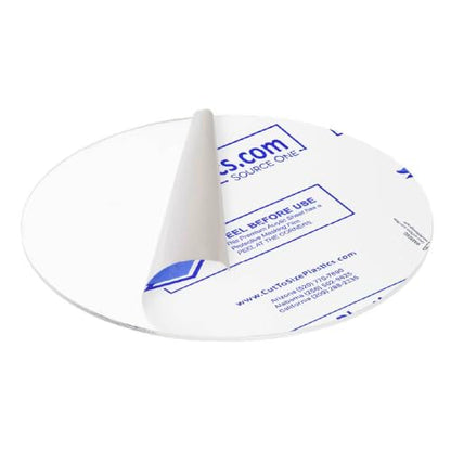 Clear Acrylic Plexiglass Lucite Circle Round Disc Every Thickness and Diameter Available