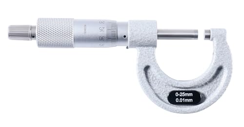 Accusize Outside Micrometer, 0-25mm x 0.01mm, EG00-0025 - size: 0-25mm