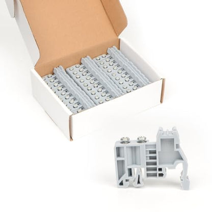30Pcs E/UK DIN Rail Terminal Blocks End Stopper Bracket - color: Grey, size: 30 Pcs