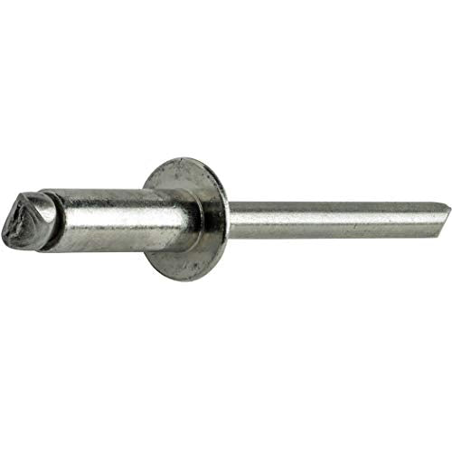 Fastenere Pop Rivets - 1/8" x 5/16" (100pcs) Heavy Duty, Open-End, Stainless Steel, Dome-Head Blind Rivets, Corrosion-Resistant, High Tensile & Shear Strength, 4-5 Gap 0.251"-0.352" - size: 1/8" x 5/16" (4-5) (100 Pack)