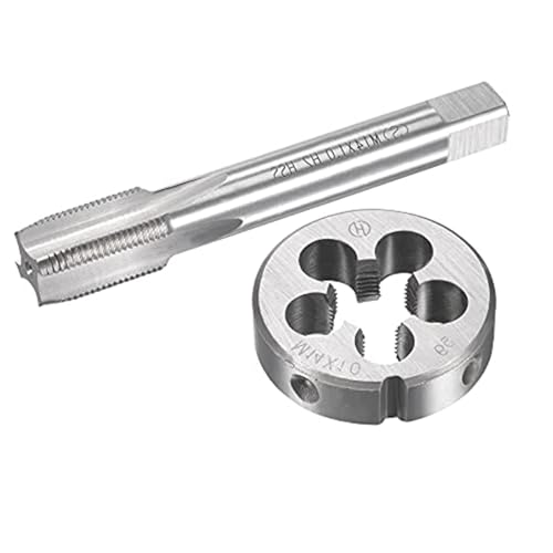 M14x1mm Metric Tap and Die Set,Machine Thread Screw Tap with Round Threading Die,Tap & Die Kit for Nut Screw Bolt Thread Repair - size: M14x1mm