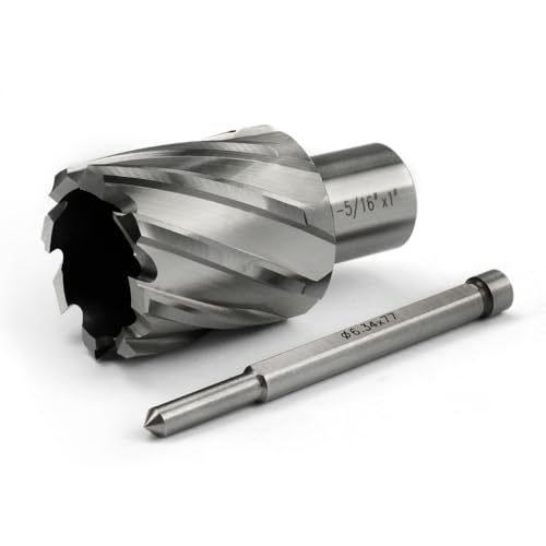 Annular Cutter JESTUOUS 1-5/16 Inch Cut Dia 3/4 Weldon Shank 1 Cut Depth