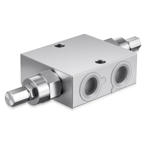 Threlaco 1 Pcs 1/2” NPT Dual Crossover Hydraulic Pressure Relief Valve - size: 1/2”