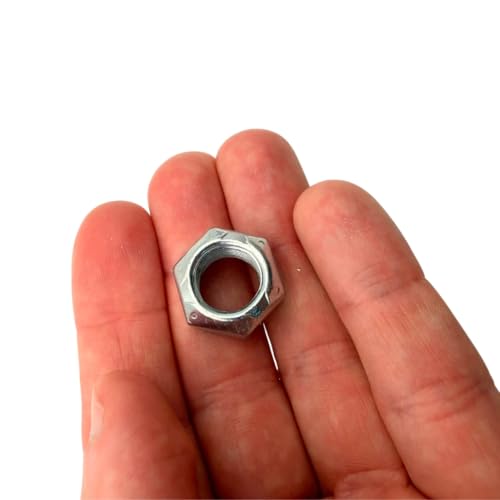 1/2"-20 Grade C All-Metal Top Lock Nuts (4 Pack) – Heavy Duty Clear Zinc Fine Thread Locking Fasteners, High Temperature & Vibration Resistant Steel - size: All-Metal Top Lock Nut Clear Zinc – 4 Pack
