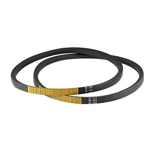 uxcell B34 V-Belts 34" Pitch Length, B-Section Rubber Drive Belt 2pcs - size: 34"