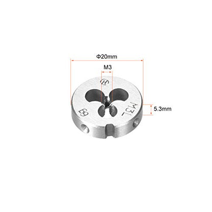 uxcell M3x0.5 Metric Round Die Machine Thread Left Hand Threading Die