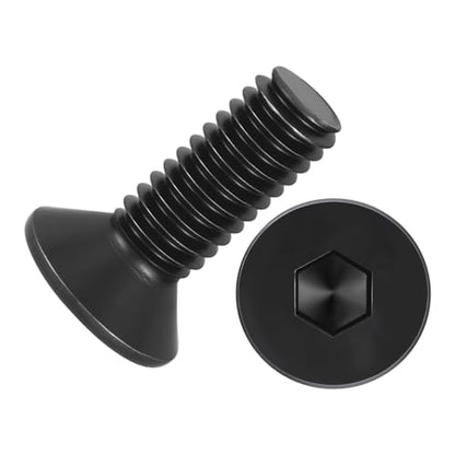 50Pcs[M4-0.7x12] Flat Head Socket Cap Screw Countersunk Bolt - size: M4-0.7x12mm