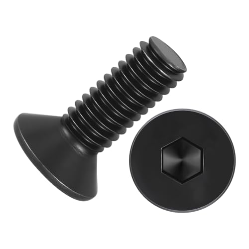 50Pcs[M4-0.7x12] Flat Head Socket Cap Screw Countersunk Bolt - size: M4-0.7x12mm