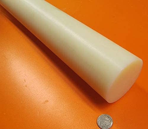 Natural Nylon Extruded Round Rod 2.75" (2 3/4") x 4 Ft Length 1 pc