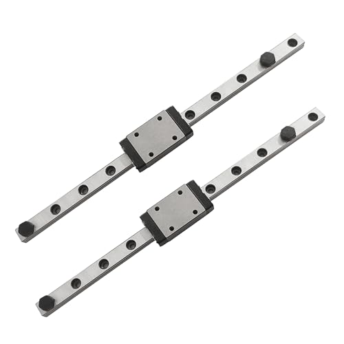 MGN7 Linear Rail 60mm 2.36" 2PCS MGN7 Miniature Linear Motion Slide Rail + 2PCS MGN7H 7mm Linear Sliding Bearing Carriage Block Black for 3D Printer and CNC Machine - size: L: 60mm / 2.36 inch, style: MGN7 Rail + H Block