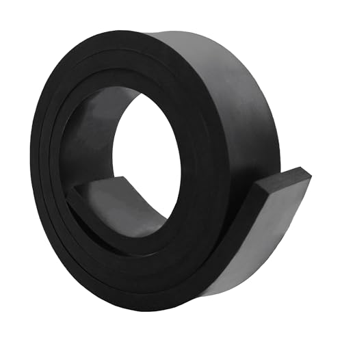 DEVNOL Neoprene Rubber Strip 1/2 (.500)" Thick X 2" Wide X 5'Long Grade 65A for Gasket, Surface Protection, Sealing - size: 1/2" x 2" x 5'