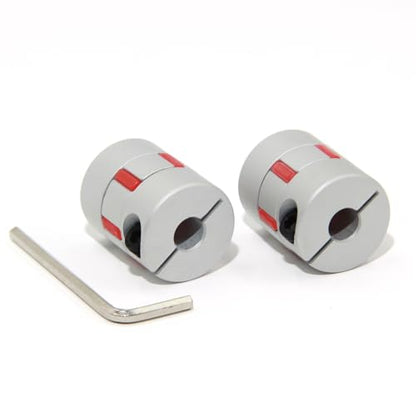 8mm to 8mm Bore Aluminium Plum Flexible Shaft Coupling Servo Stepper Motor Jaw D25xL30 Connector Flexible Shaft Couplers for 3D Printer/CNC Machine/DIY Encoder, 2pcs/Pack(8mmx8mm) - size: 8mmx8mm