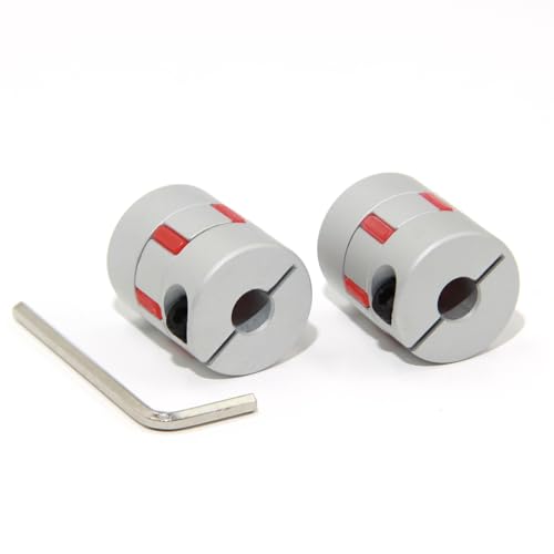 8mm to 8mm Bore Aluminium Plum Flexible Shaft Coupling Servo Stepper Motor Jaw D25xL30 Connector Flexible Shaft Couplers for 3D Printer/CNC Machine/DIY Encoder, 2pcs/Pack(8mmx8mm) - size: 8mmx8mm