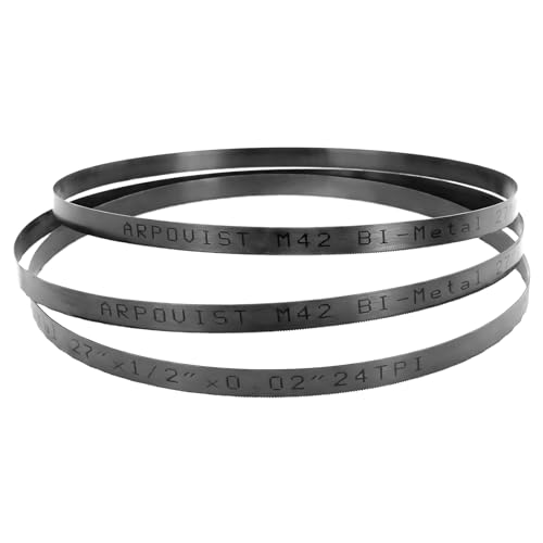 27 Inch Bandsaw Blades 24 TPI for DeWalt DCS377 Sub-Compact Portable Band Saw, for Milwaukee Portable Band Saw Blade, 27" x 1/2" x .020" 24 TPI, 3 Pack - size: 27" x 1/2" x .020", 24 TPI, 3 Pack