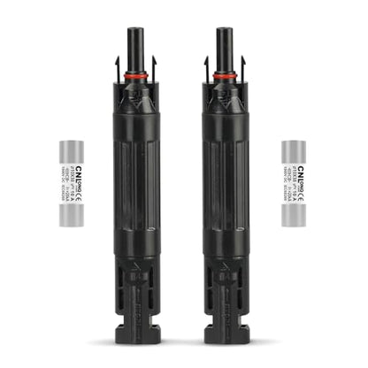 CNLonQ 10A Solar Fuse Holder Inline IP67 Waterproof Outdoor with 10x38mm Fuse for Solar Panel and Solar Controller DC1000V 2pcs - size: 10A 2Pcs
