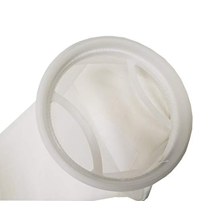 (25 Pack) Bagfilters.com 37 Micron Nylon Monofilament Mesh Filter Bags, Industry Size #2 (7-1/16 x 32), Mesh Size 400 with Polypropylene Ring