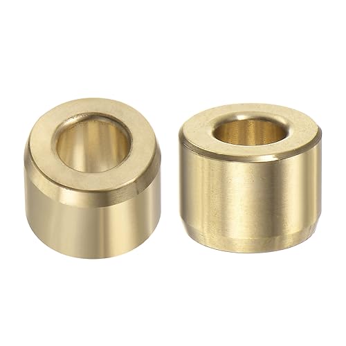 HARFINGTON 2pcs Sleeve Bearings 1/4" Bore 1/2" OD 3/8" Length Wrapped Oilless Bushings Brass Alloy for Transmission Conveyor Systems - size: 1/4" x 1/2" x 3/8"