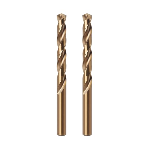 5/16" Metric Cobalt Drill Bits, M35 HSS Metal Drill Bit Set for Hardened Steel, Cast Iron, Wood and Plastic, 135 Degree Split Point, 2 Pcs - size: 5/16" (8mm)