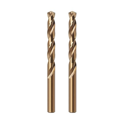 5/16" Metric Cobalt Drill Bits, M35 HSS Metal Drill Bit Set for Hardened Steel, Cast Iron, Wood and Plastic, 135 Degree Split Point, 2 Pcs - size: 5/16" (8mm)