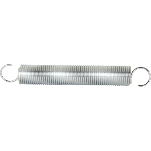 Prime-Line SP 9628 Extension Spring, Spring Steel Construction, Nickel-Plated Finish, 0.105 GA x 1-1/16 In. x 7 In., Single Loop Open (Single Pack) - size: 1 Count (Pack of 1)