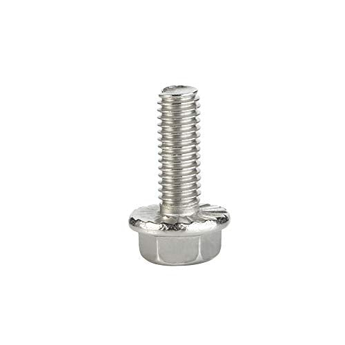M8 x 16mm Flanged Hex Head Bolts Flange Hexagon Screws, Stainless Steel 304, DIN 6921, 20 PCS - size: M8-1.25 x 16mm