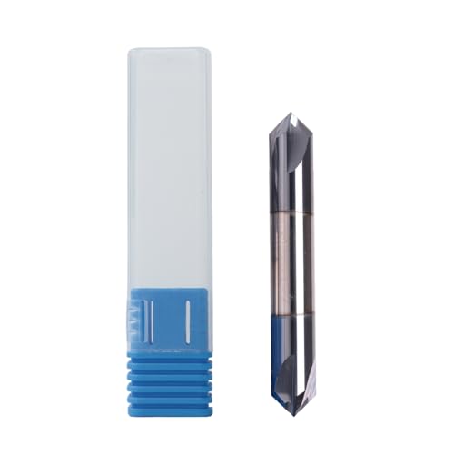 NZ 3/8" 4-Flute Double-Ended Chamfer Mill, CNC Milling Bits AlTiN-Coated Solid Carbide 90° V-Groove for Alloy Steel, Hardened Steel & Stainless Steel | 1-Pack