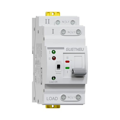 ATS Dual Power Automatic Transfer Switch, 2P 63A 220V Manual Switch - size: 2P