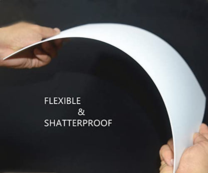 White ABS Plastic Sheets- 0.060" Thick,12" x 16", 6 Pack for Laser Cutting, and Moldable - color: White, size: 12" x 16"