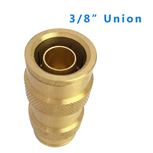 3/8" Tube OD Push-to-Connect Pneumatic Fittings Set - DOT Air Brake Line Fittings, 10pcs Air Hose Quick Connect Fittings - color: 10pcs DOT Air Fittings Union, size: 3/8 Inch