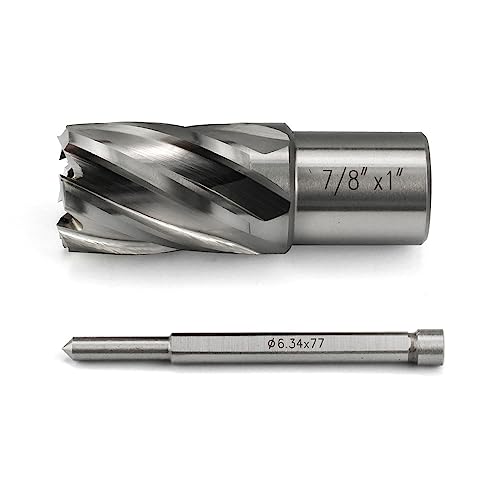 Annular Cutter JESTUOUS 7/8 Inch Cut Diameter 3/4 Weldon Shank 1 Cut Depth