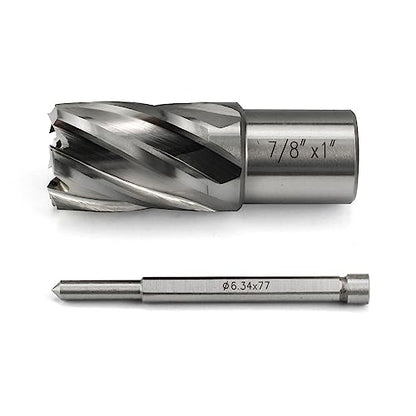 Annular Cutter JESTUOUS 7/8 Inch Cut Diameter 3/4 Weldon Shank 1 Cut Depth