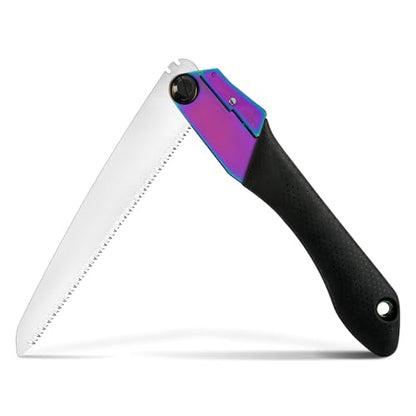 8 Inch Folding Pruning Saw, SK5 Steel Hardened Blade, Non-Slip TPR Handle Portable Hand Saw for Tree Trimming, Wood Cutting, Camping, Wilderness Survival - size: 8Inch