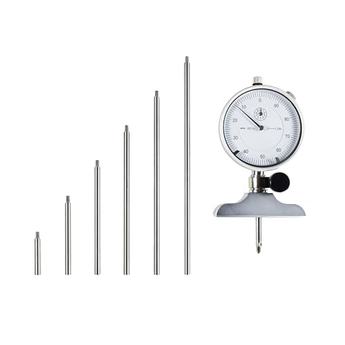 HFS(R) Dial Depth Gage Set - 0-22" Range with Interchangeable Rods