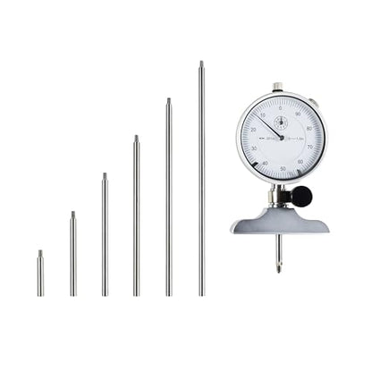 HFS(R) Dial Depth Gage Set - 0-22" Range with Interchangeable Rods
