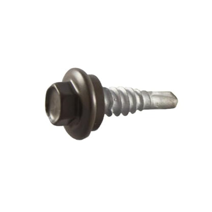 Metal Depot Orange Burnished Slate Lap Stitch Screw #14 x 7/8 Self-Tapping - color: Burnished Slate
