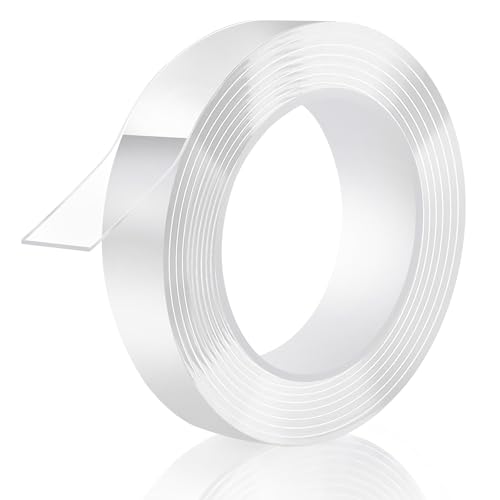 Double Sided Tape Heavy Duty, Removable Nano Adhesive Tape, 1" x 16.5FT - size: 1in x 16.5ft