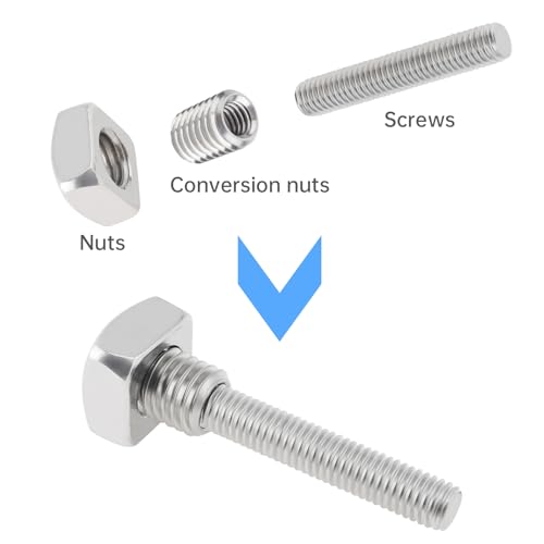 5 Pack M8-1.25 50mm Fully Threaded Rod 304 Stainless Steel 1.25mm Thread Pitch Screw Right Hand Threads Rods Bar Studs for Furniture Machinery Assembly (M8x50mm) - size: M8x50mm