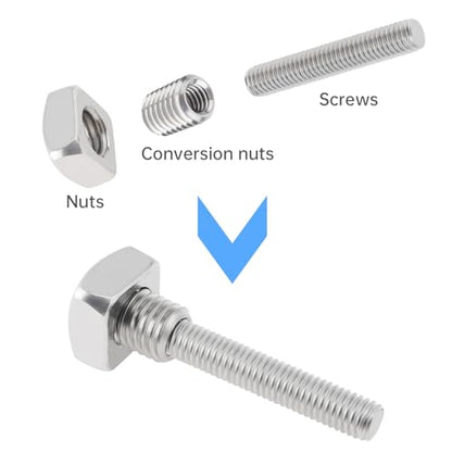 5 Pack M8-1.25 50mm Fully Threaded Rod 304 Stainless Steel 1.25mm Thread Pitch Screw Right Hand Threads Rods Bar Studs for Furniture Machinery Assembly (M8x50mm) - size: M8x50mm