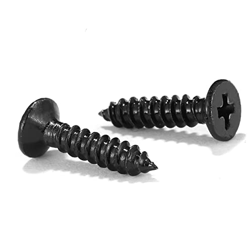 #4 x 5/8" Wood Screw 1000Pcs 18-8 (304) Stainless Steel Screws Flat Head Phillips Fast Self Tapping Drywall Screws Black Oxide by SG TZH - size: #4 x 5/8"-1000Pcs