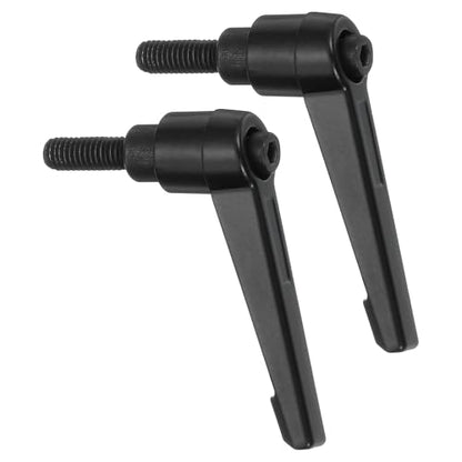 uxcell 2Pcs M6 x 16mm Adjustable Knobs Handle Male Thread Push Button Ratchet Quick Release Locking Rotating Bolt for Lathe Machinery, Black - size: M6 x 16mm