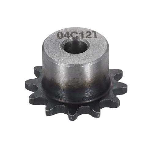 uxcell #25 Chain Roller Sprocket 6mm Bore 16mm OD, 12 Tooth C45 Carbon Steel ANSI Chain NO.25 Roller Sprocket for ISO 04C Chain - size: 6mm Bore 16mm OD, style: 12 Tooth