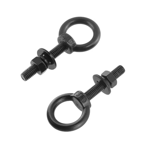 Antrader Lifting Shoulder Eye Bolts,M8 Eye Bolt,M8 x 40mm,Black,6 Sets - size: M8 x 40mm