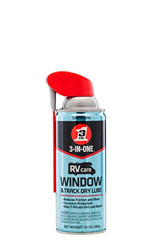3-IN-ONE RVcare Slide-Out Silicone Lube with Smart Straw Sprays 2 Ways, 11 OZ & RVcare Window & Track Dry Lube with Smart Straw Sprays 2 Ways, 10 OZ