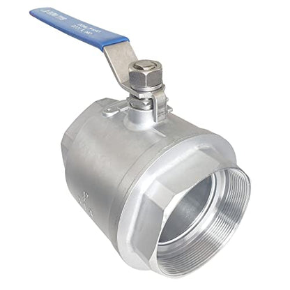 4" Full Port Ball Valves 316 Stainless Steel NPT Female Thread Ball Valve for Water, Oil, and Gas WOG 1000 - size: 4 Inch